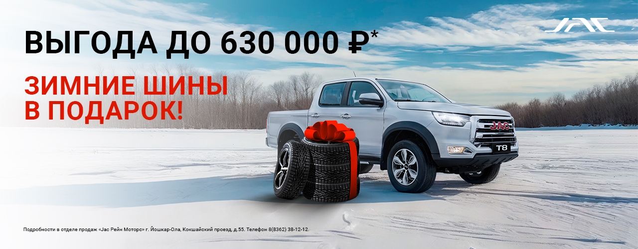 Новогоднее предложение с выгодой до 630 000 рублей и комплектом зимних шин в подарок!